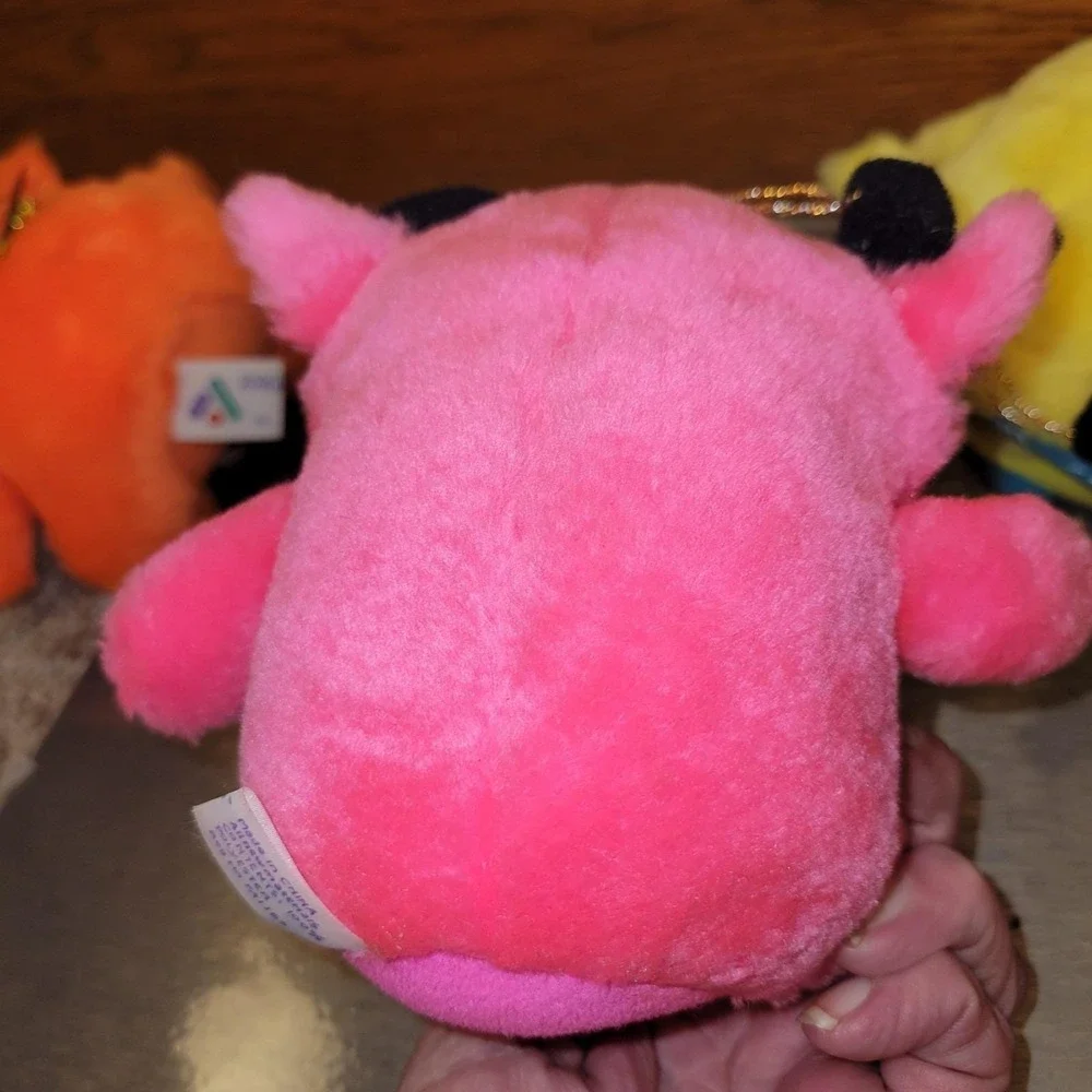 Vintage 1991 ACME Plush Cool Cat Lot‎ of 3 Sunglasses Neon Orange Pink Yellow